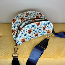 Load image into Gallery viewer, The Roni Nylon Crossbody - Highland Cow Blue Floral