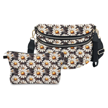 Load image into Gallery viewer, Bundled Set - Roni & Pouch - Floral Daisy Brown Gingham