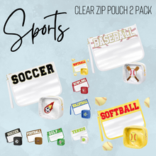 Load image into Gallery viewer, Sports Clear Zip Pouch 2 Pack - PREORDER