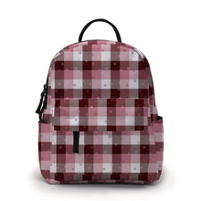 Load image into Gallery viewer, Mini Backpack - Pink Polka Dot Plaid