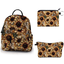 Load image into Gallery viewer, Mini Backpack, Pouch, & Mini Pouch Bundled Set - Sunflower Dots