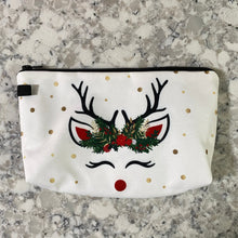 Load image into Gallery viewer, Pouch - Christmas - White Reindeer