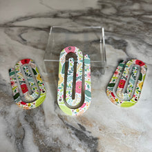 Load image into Gallery viewer, Jumbo Paperclip - White Background Floral - PREORDER
