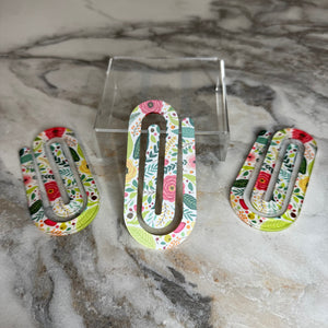 Jumbo Paperclip - White Background Floral - PREORDER