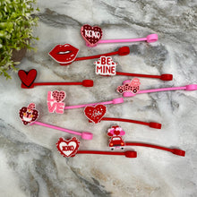 Load image into Gallery viewer, Silicone Straw Toppers Tumbler - Valentine’s Day
