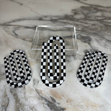 Load image into Gallery viewer, Jumbo Paperclip - Black White Checker - PREORDER
