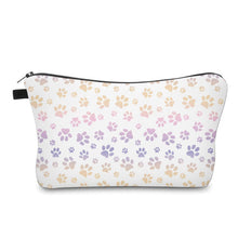 Load image into Gallery viewer, Pouch - Dog Cat Paw Pink Purple on White
