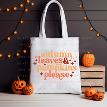Load image into Gallery viewer, Tote Bag - Pumpkins Please
