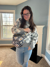Load image into Gallery viewer, The Roni Nylon Crossbody - Black Gingham Daisy Floral
