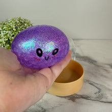 Load image into Gallery viewer, Squishy Toy - Viral Dumpling, Purple Glitter + Water Beads
