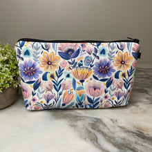 Load image into Gallery viewer, Pouch - Purple Blue Yellow Floral
