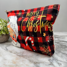 Load image into Gallery viewer, Corduroy Zip Pouch - Christmas
