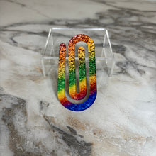 Load image into Gallery viewer, Jumbo Paperclip - Rainbow Glitter - PREORDER
