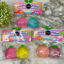 Load image into Gallery viewer, Super Duper Sugar Squisher Toy - Mini Fruits 2 Pack
