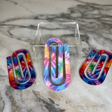Load image into Gallery viewer, Jumbo Paperclip - Glitter Tie Dye - PREORDER
