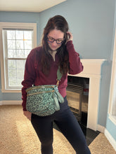 Load image into Gallery viewer, The Roni Nylon Crossbody - Animal Print Dark Green

