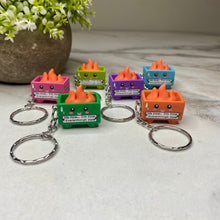 Load image into Gallery viewer, Keychain Figurine - Dumpster Fire Mix
