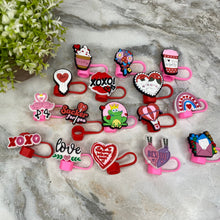 Load image into Gallery viewer, Silicone Straw Toppers Tumbler - Love Mix #2
