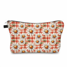 Load image into Gallery viewer, Pouch - Floral Orange Gingham Daisy
