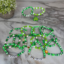 Load image into Gallery viewer, Bracelet - Clay + Bead - St. Patrick’s Day Mix
