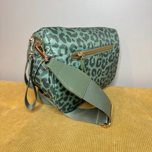 Load image into Gallery viewer, The Roni Nylon Crossbody - Animal Print Dark Green
