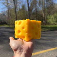 Load image into Gallery viewer, Stress Squishy Toy - Cheese Cube, Jumbo - PREORDER
