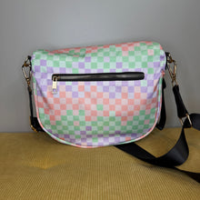 Load image into Gallery viewer, The Roni Nylon Crossbody - Checkered Creamsicle Mint Purple
