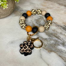 Load image into Gallery viewer, Silicone Bracelet Keychain - Dog Paw Animal Print #1
