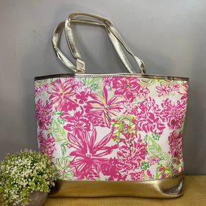 Carry All Bag - Pink Green Floral with Pineapple
