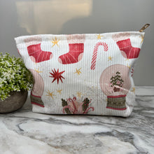 Load image into Gallery viewer, Corduroy Zip Pouch - Christmas
