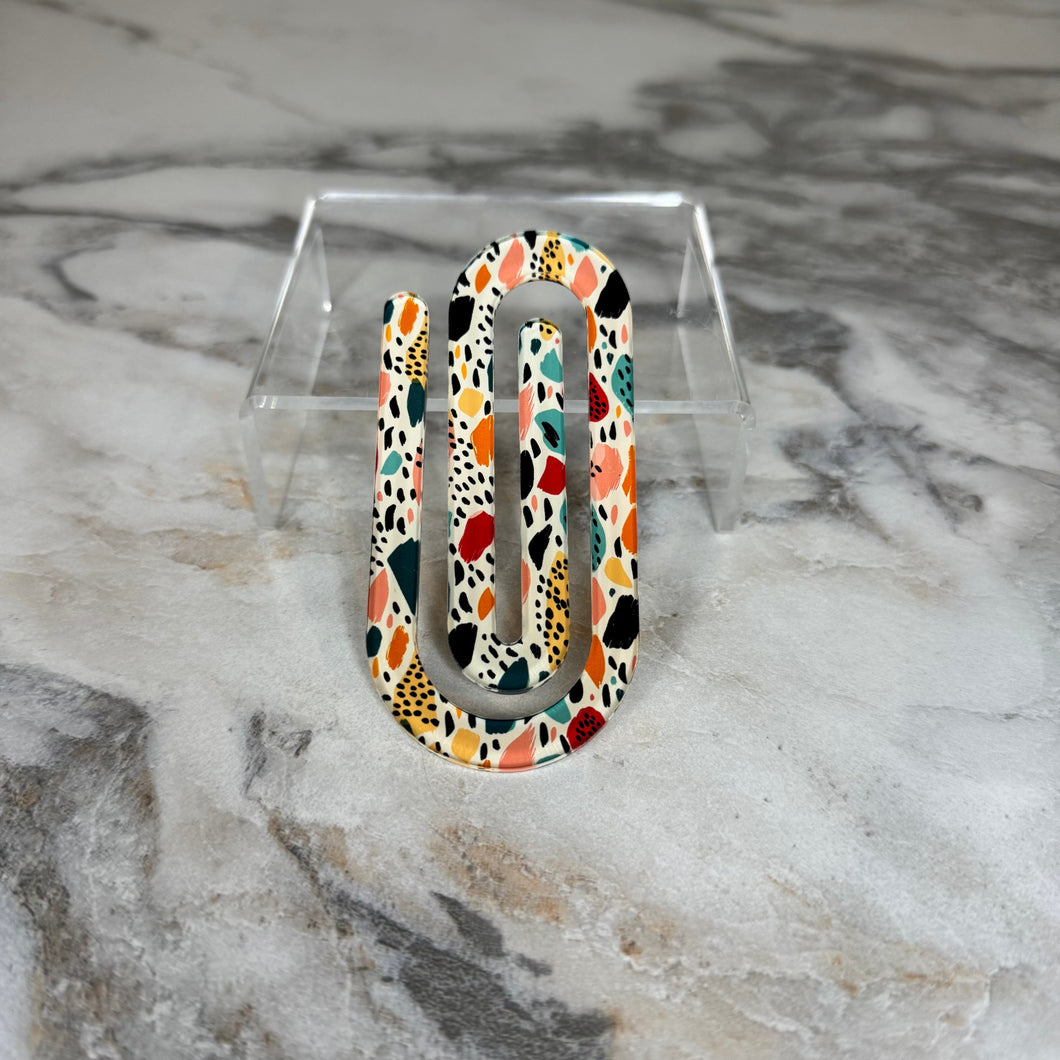 Jumbo Paperclip - Abstract Stones Brush Stroke - PREORDER