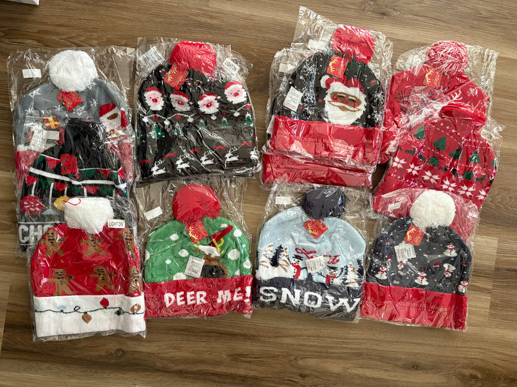 Light Up Xmas Beanies
