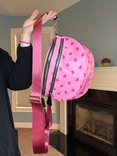 Load image into Gallery viewer, The Roni Nylon Crossbody - Light Pink Hearts
