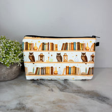 Load image into Gallery viewer, Pouch - Book Owl Bookshelf
