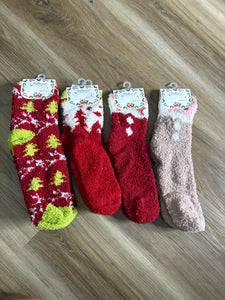 Xmas Fuzzy Socks
