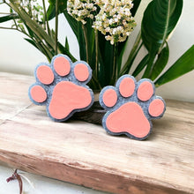 Load image into Gallery viewer, Paw Print Vent Clips in Coral
