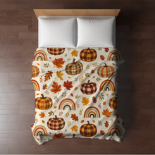 Load image into Gallery viewer, Blanket Halloween #2 - Plaid Pumpkins - PREORDER ends 7/25
