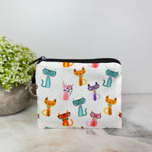 Load image into Gallery viewer, Mini Pouch - Cats Nerdy Glasses
