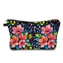 Load image into Gallery viewer, Pouch - Neon Flowers Leaves
