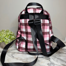 Load image into Gallery viewer, Mini Backpack - Pink Polka Dot Plaid
