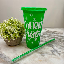 Load image into Gallery viewer, Plastic Tumbler - Christmas - Green #5
