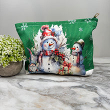 Load image into Gallery viewer, Corduroy Zip Pouch - Christmas
