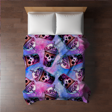 Load image into Gallery viewer, Blanket Halloween #19 - Skull Purple Blue Purple - PREORDER ends 7/25
