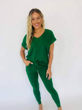 Load image into Gallery viewer, Krisie V-Neck Lounge Set-#2-Green
