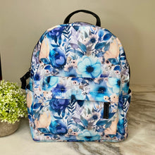 Load image into Gallery viewer, Mini Backpack - Blue Floral
