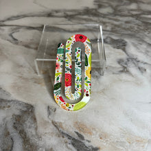 Load image into Gallery viewer, Jumbo Paperclip - White Background Floral - PREORDER
