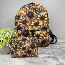 Load image into Gallery viewer, Mini Backpack, Pouch, &amp; Mini Pouch Bundled Set - Sunflower Dots
