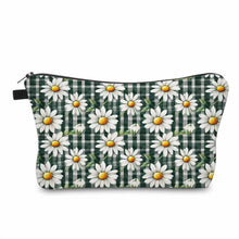 Load image into Gallery viewer, Pouch - Floral Olive Gingham Daisy
