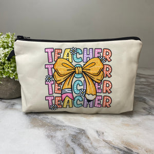 Pouch - Teach Teacher Pencil Bow