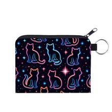 Load image into Gallery viewer, Mini Pouch - Neon Cat Outline
